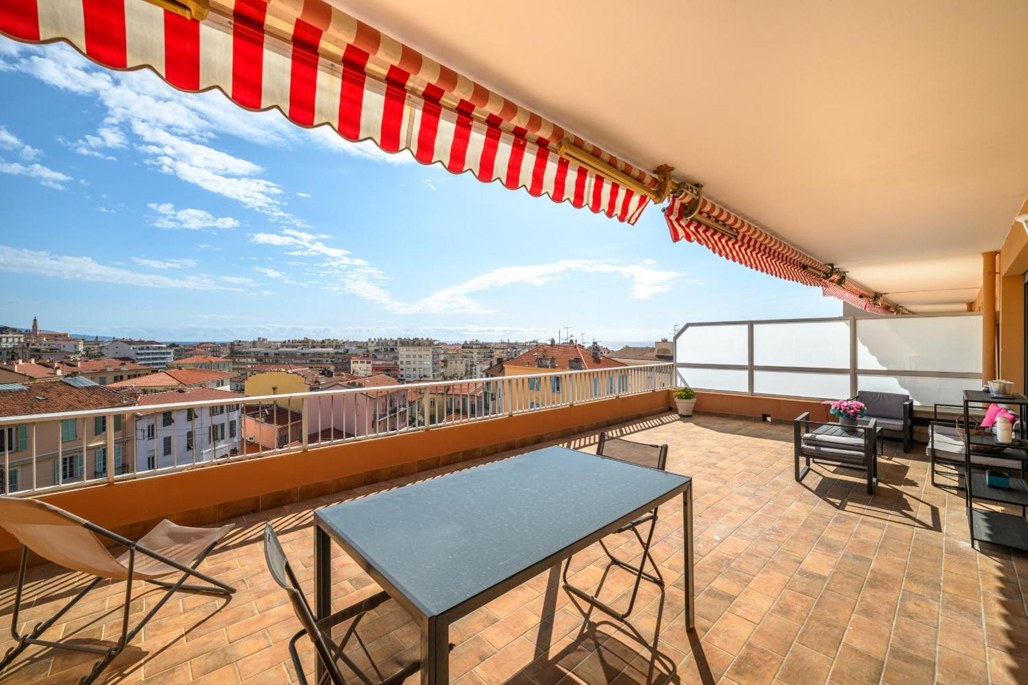 'L'Alicante Proche' Gare, Terrasse, Vue Mer Μεντόν Εξωτερικό φωτογραφία