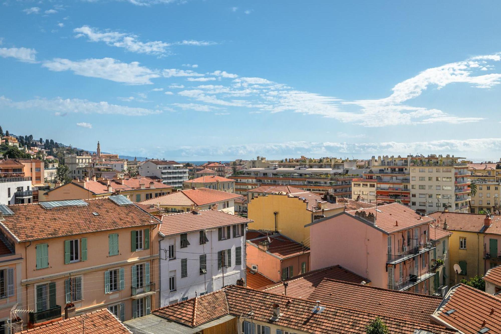 'L'Alicante Proche' Gare, Terrasse, Vue Mer Μεντόν Εξωτερικό φωτογραφία