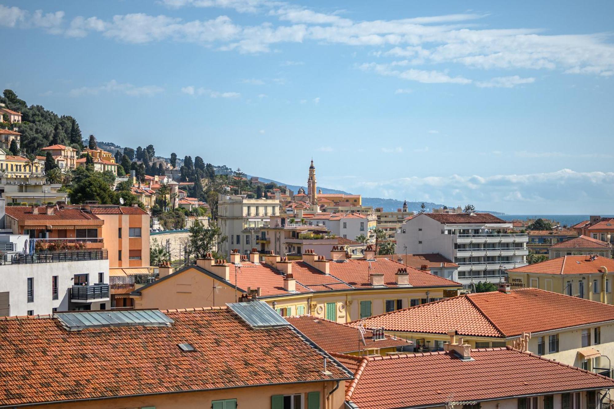 'L'Alicante Proche' Gare, Terrasse, Vue Mer Μεντόν Εξωτερικό φωτογραφία